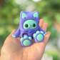 3D printed periwinkle kitty yeti articulated figurine