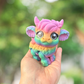 Rainbow cow articulated 3D figurine