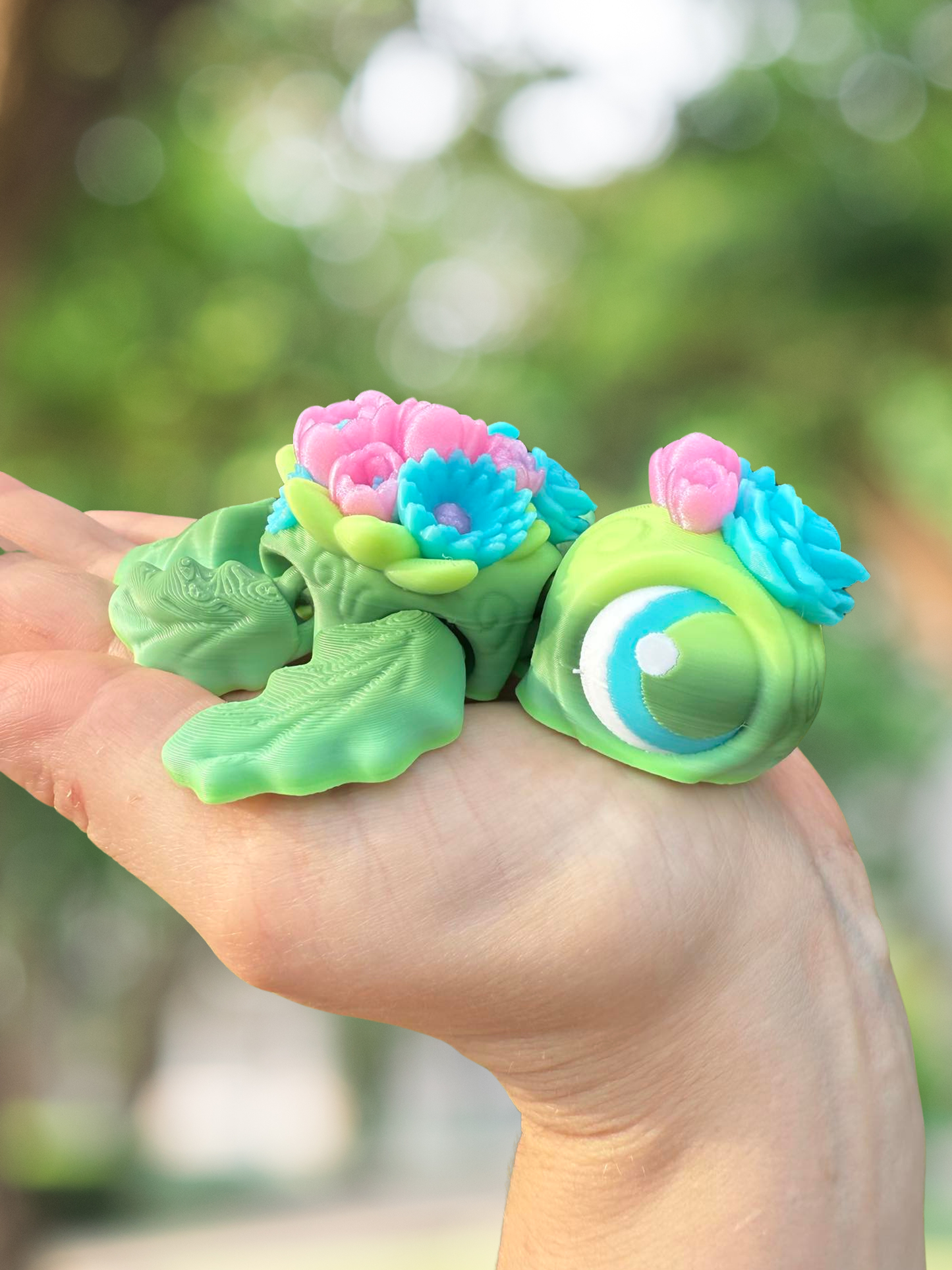Bouquet turtle articulated 3D figurine