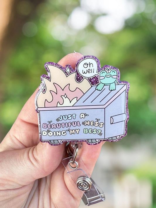 Doing my best dumpster retractable badge reel
