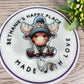 Winter moose retractable badge reel