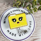 Cute file folder acrylic retractable badge reel