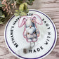 Easter gnome acrylic badge reel
