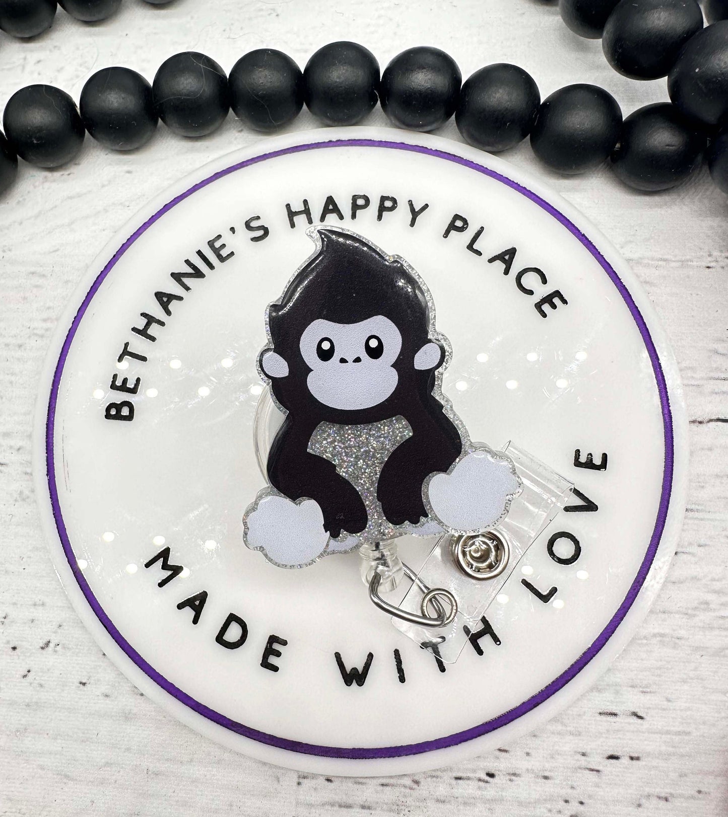 Gorilla badge reel