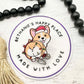 Christmas corgi badge reel