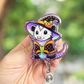 Opossum Witch Halloween Retractable Badge Reel