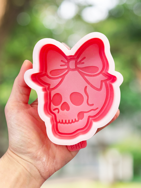 Skull head with bow mold - READY TO SHIP
