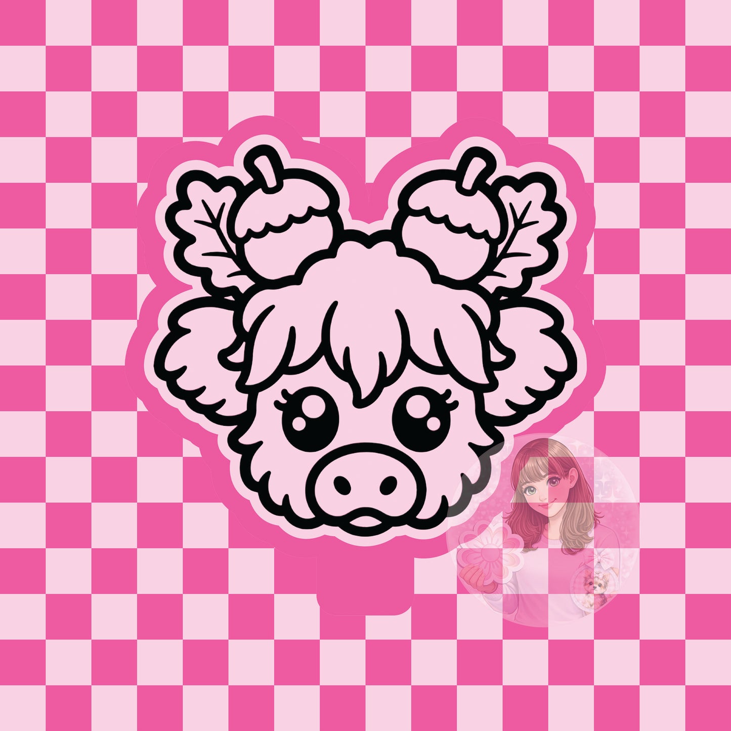 Acorn buns cow silicone freshie mold