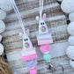 Easter bunny ghost breakaway lanyard