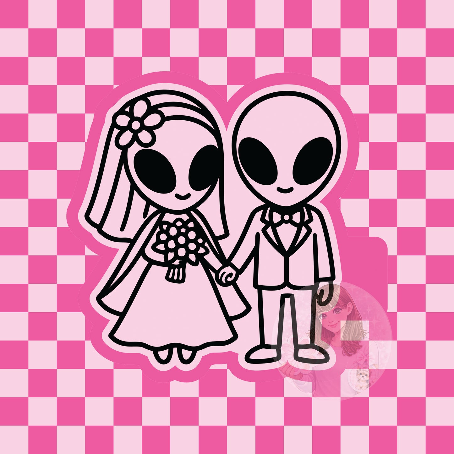 Just married aliens silicone freshie mold