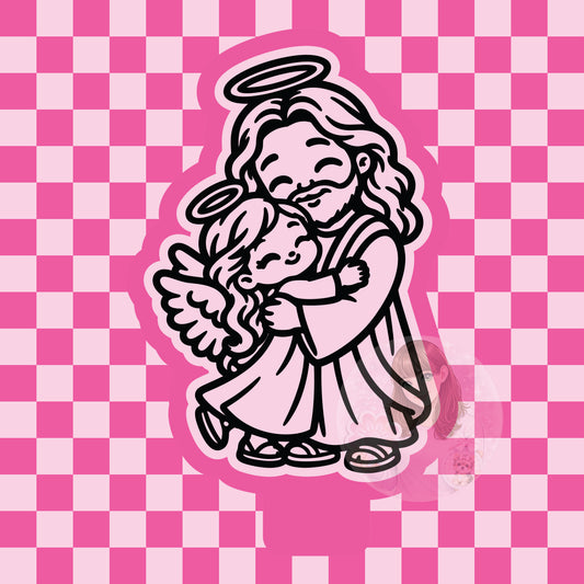 Jesus hugging angel silicone mold