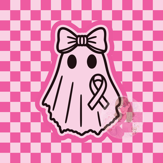 Ghost with awareness ribbon silicone freshie mold