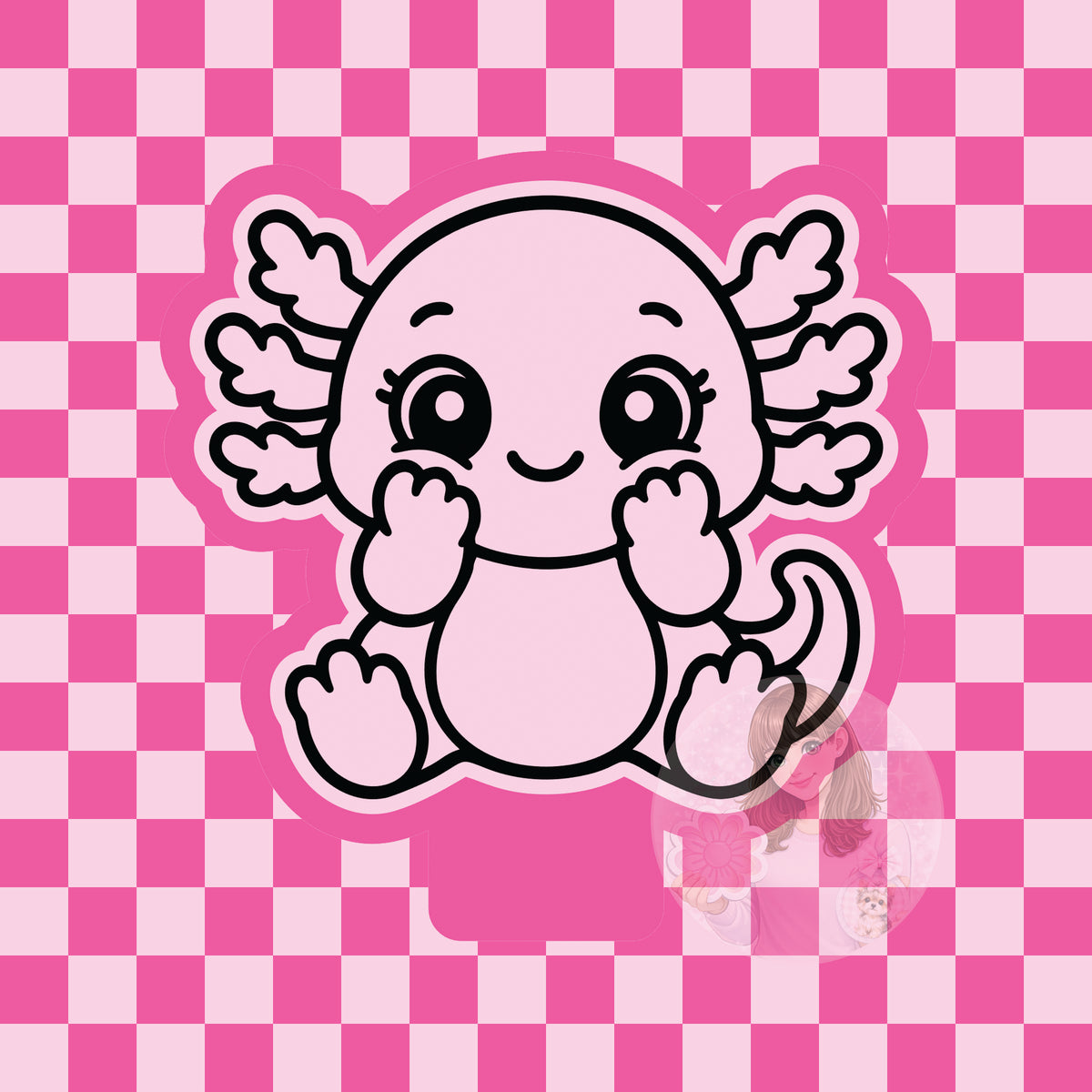Cutesy axolotl silicone freshie mold