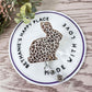 Leopard Easter bunny retractable badge reel