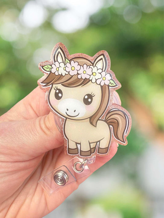 Horse retractable badge reel