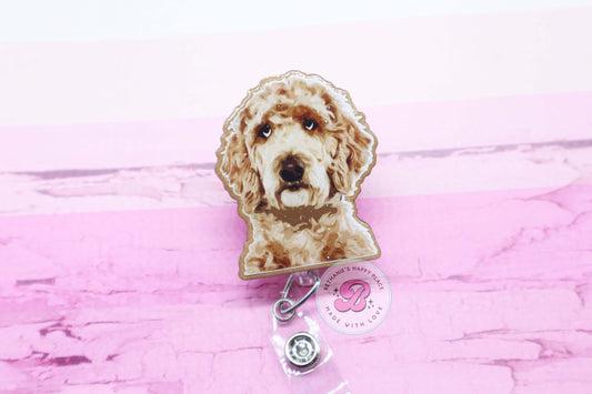 Goldendoodle badge holder
