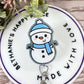 Winter snowman retractable badge reel
