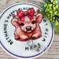 Baby highland cow retractable badge reel