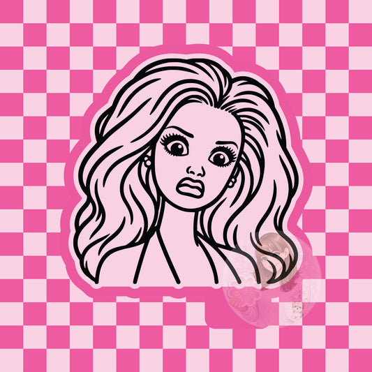 Disgusted face doll silicone freshie mold