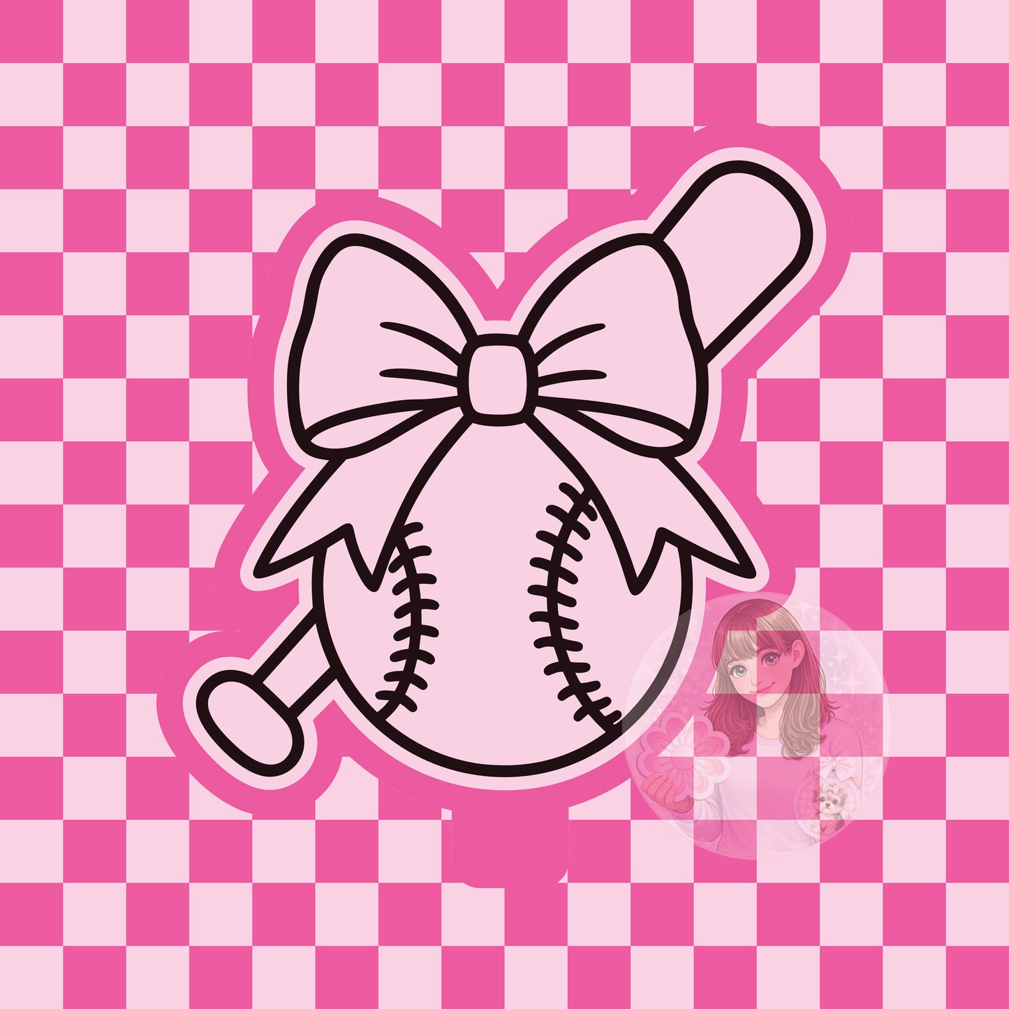 Baseball, bat, and bow silicone freshie mold