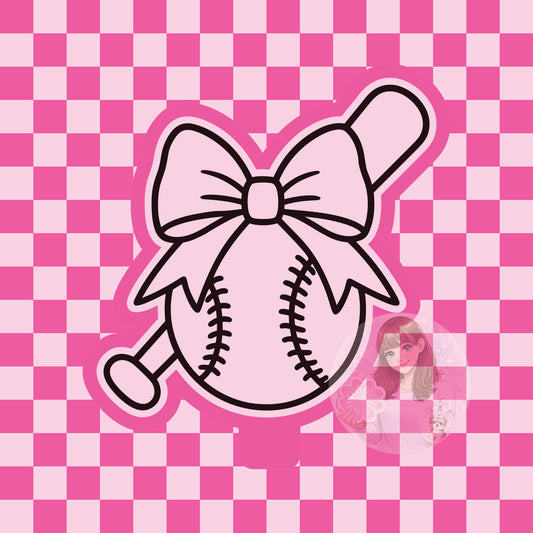 Baseball, bat, and bow silicone freshie mold