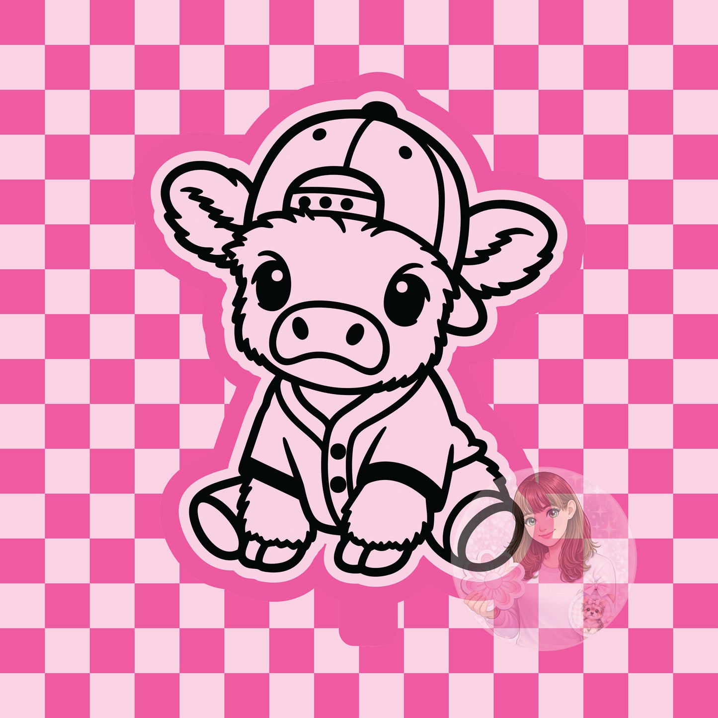 Baby baseball cow silicone freshie mold