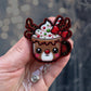 Christmas reindeer mug retractable badge reel