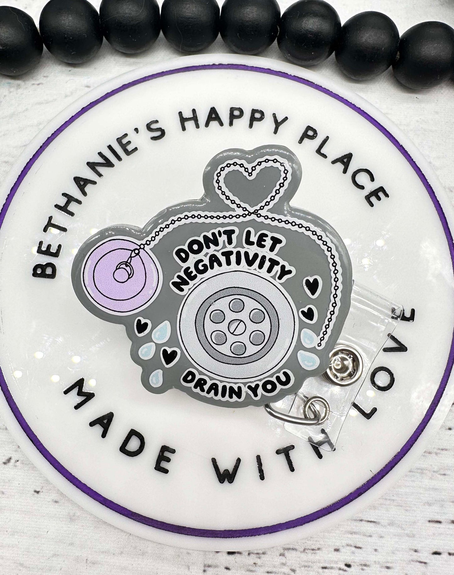 Don't let negativity drain you mental health badge reel