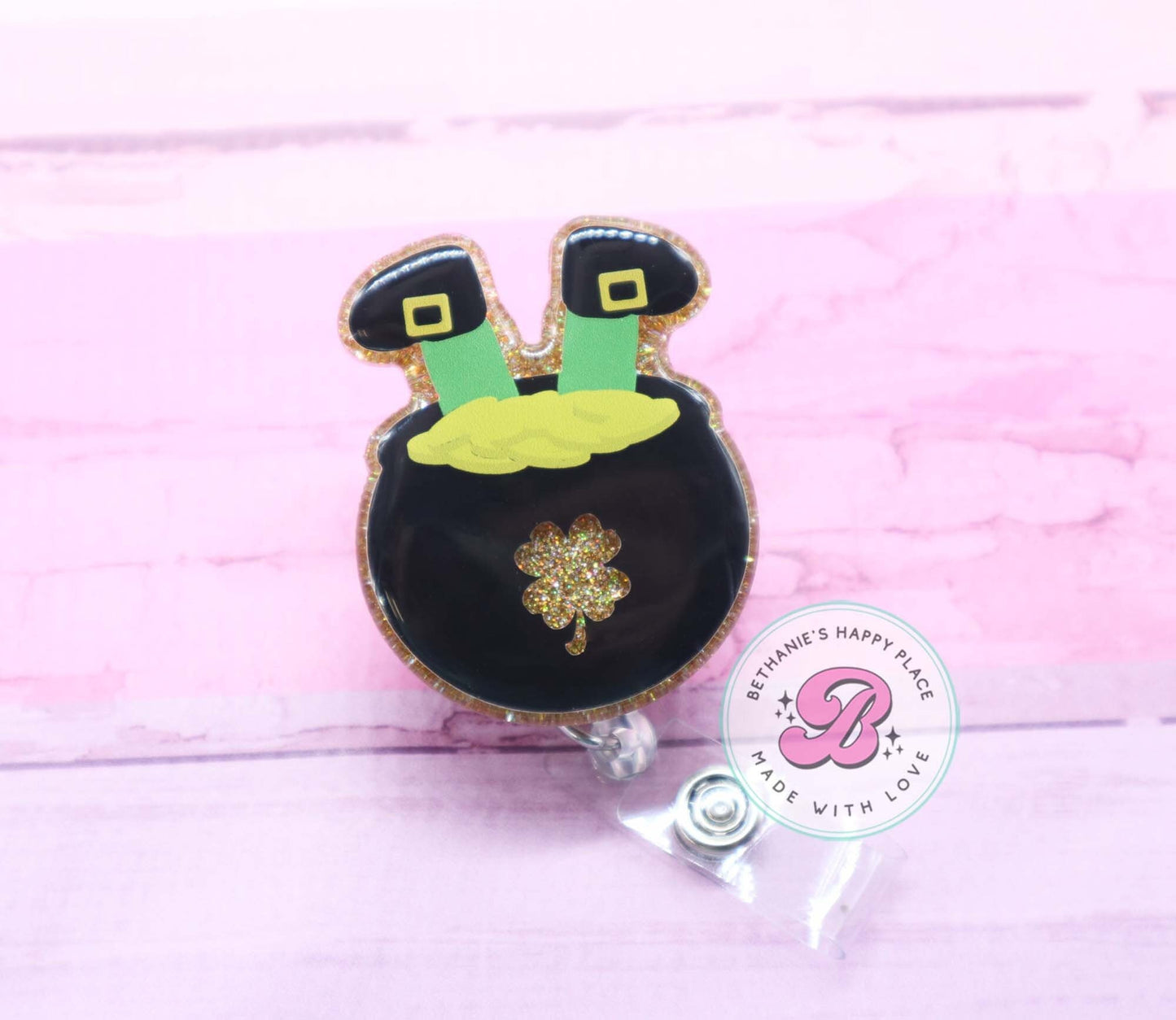 Leprechaun badge reel
