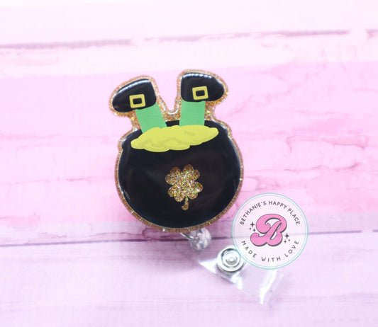 Leprechaun badge reel