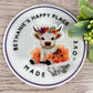 Fall baby highland cow retractable badge reel