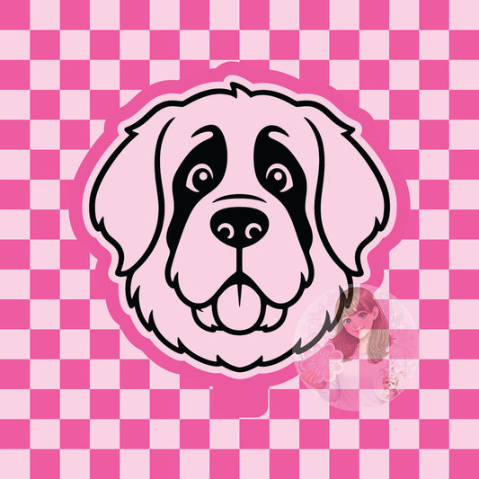 Saint Bernard dog head silicone freshie mold