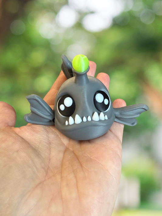 Angler fish 3D printed articulated figurine