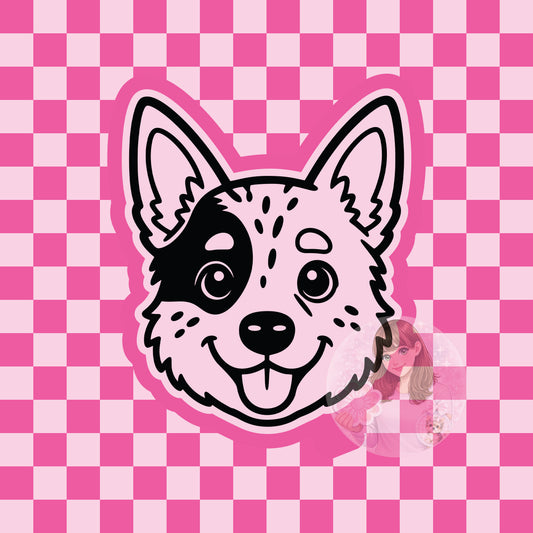 Blue Heeler dog head silicone freshie mold