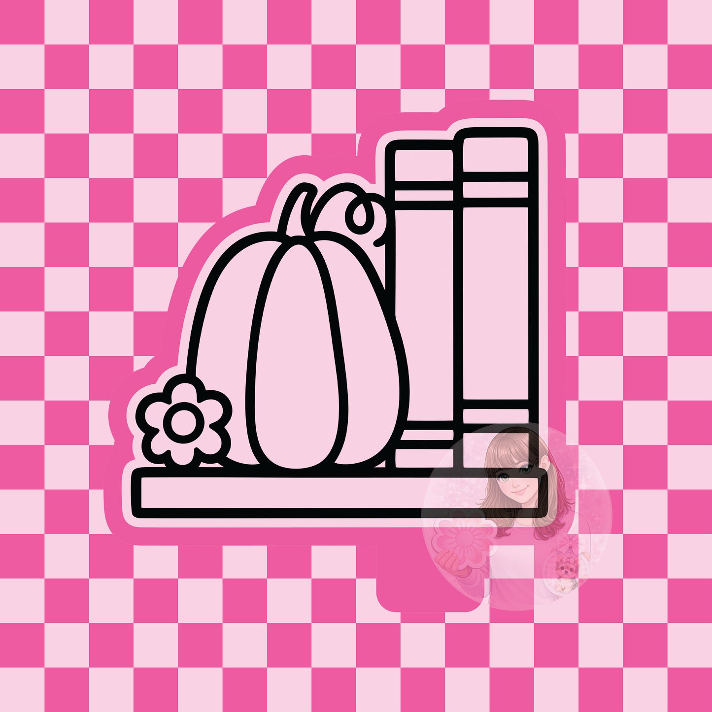 Pumpkin bookshelf silicone freshie mold