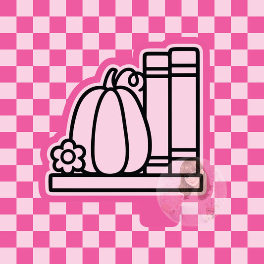 Pumpkin bookshelf silicone freshie mold