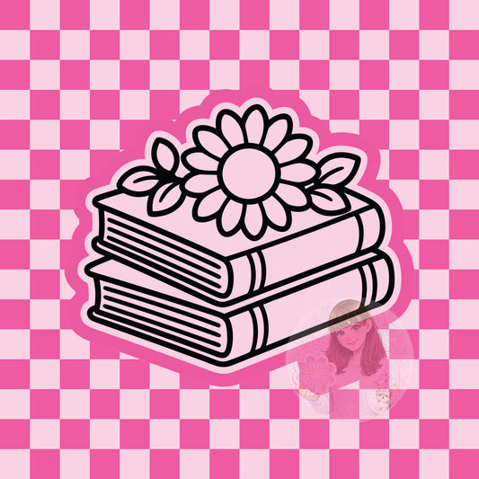 Books with sunflower silicone freshie mold