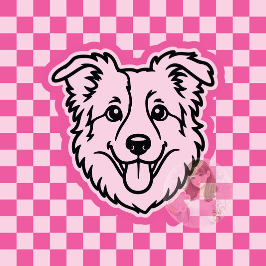 Border Collie dog head silicone freshie mold