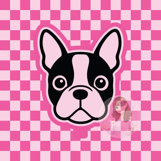 Boston Terrier dog head silicone freshie mold