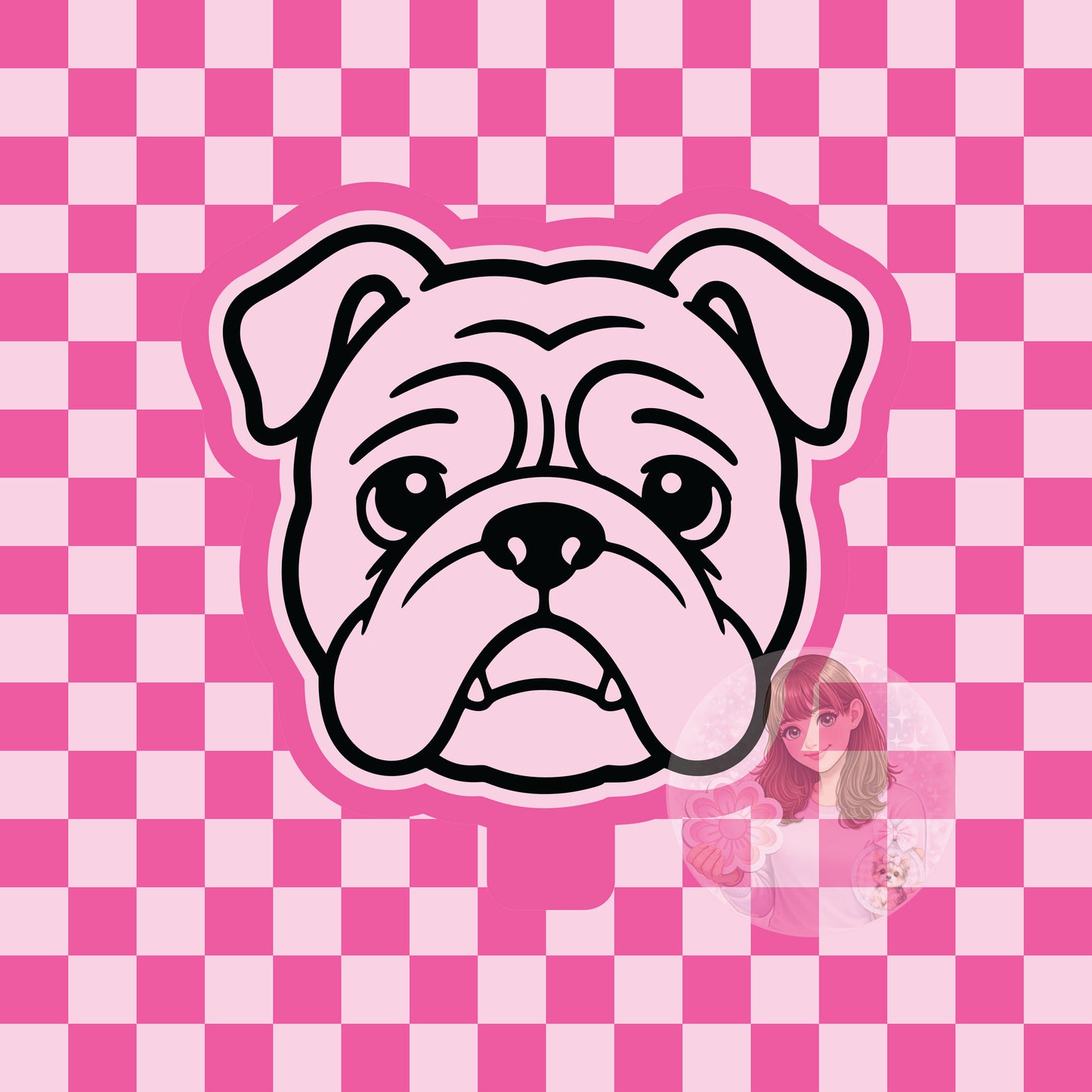 Bulldog dog head silicone freshie mold