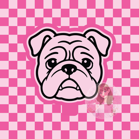 Bulldog dog head silicone freshie mold