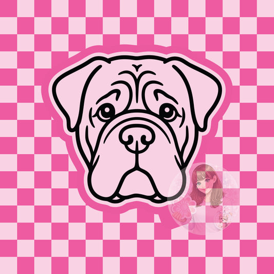Bullmastiff dog head silicone freshie mold
