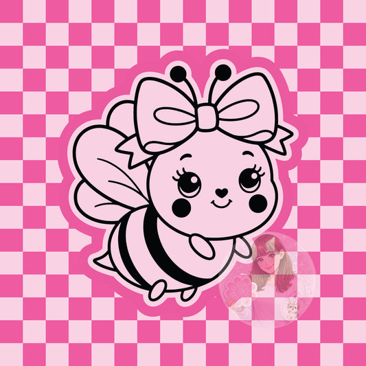 Bee with bow silicone freshie mold