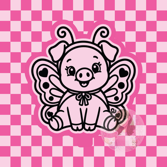 Pig butterfly silicone freshie mold