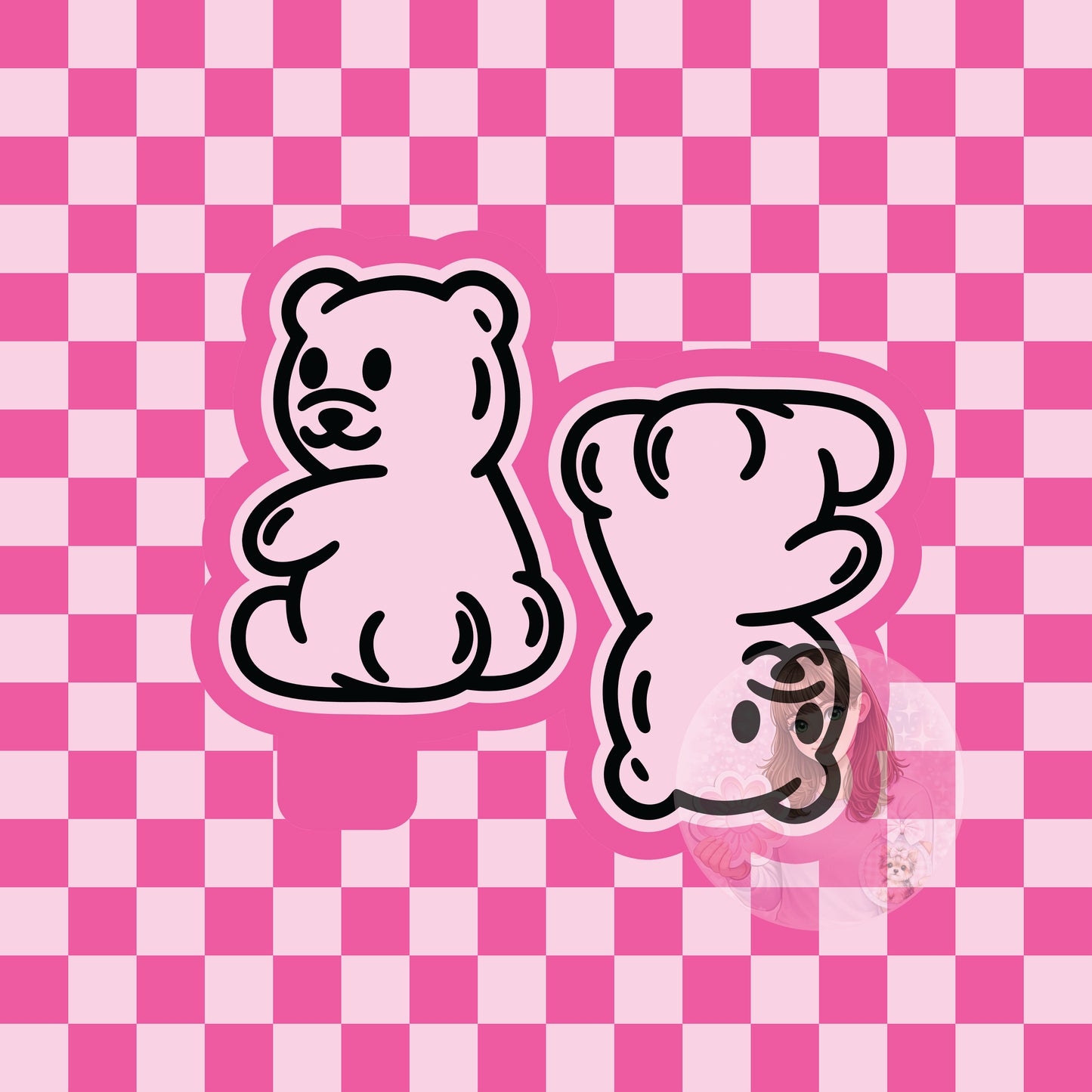 Gummy bear booty vent clip silicone freshie mold