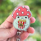 Here for the drama mushroom frog retractable badge reel