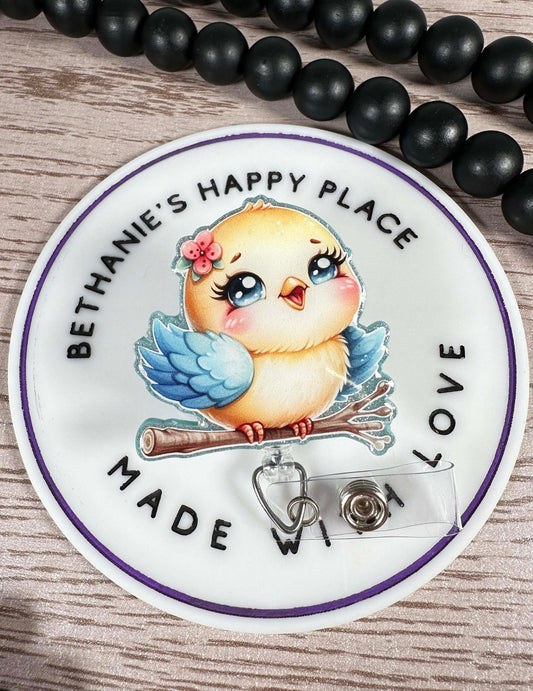 Bird retractable badge reel