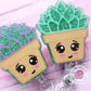Succulent badge reel