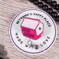 Pink little cooler retractable badge reel