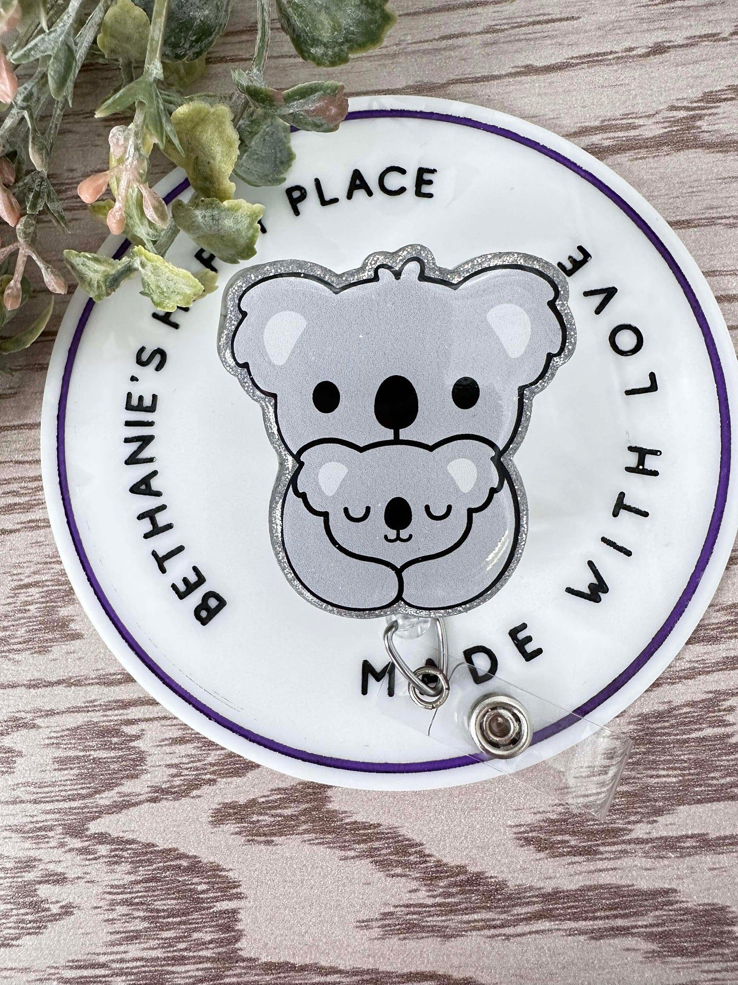 Cute Koala retractable badge reel